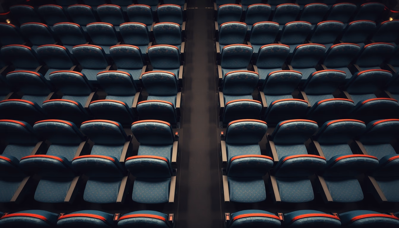 broadway theater empty seats in editorial style