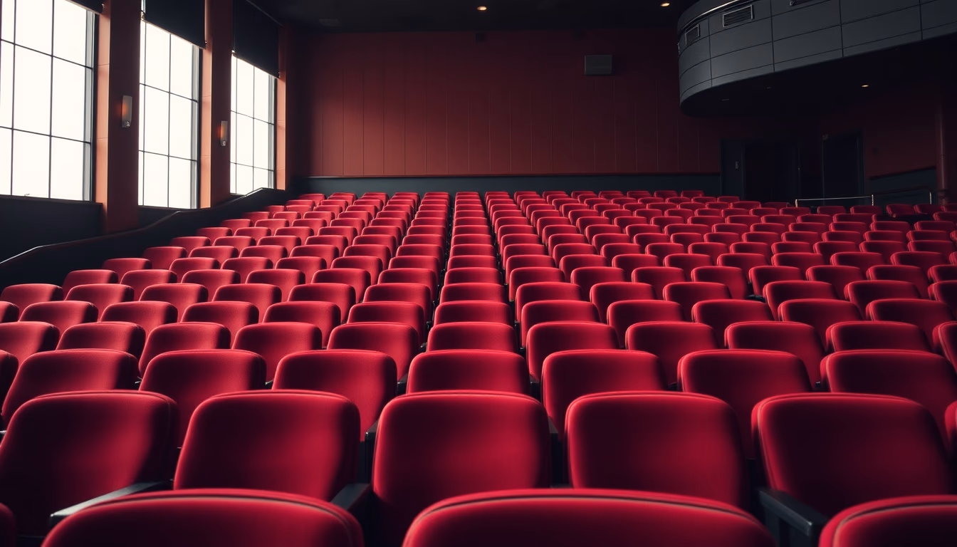 broadway theater empty seats in editorial style