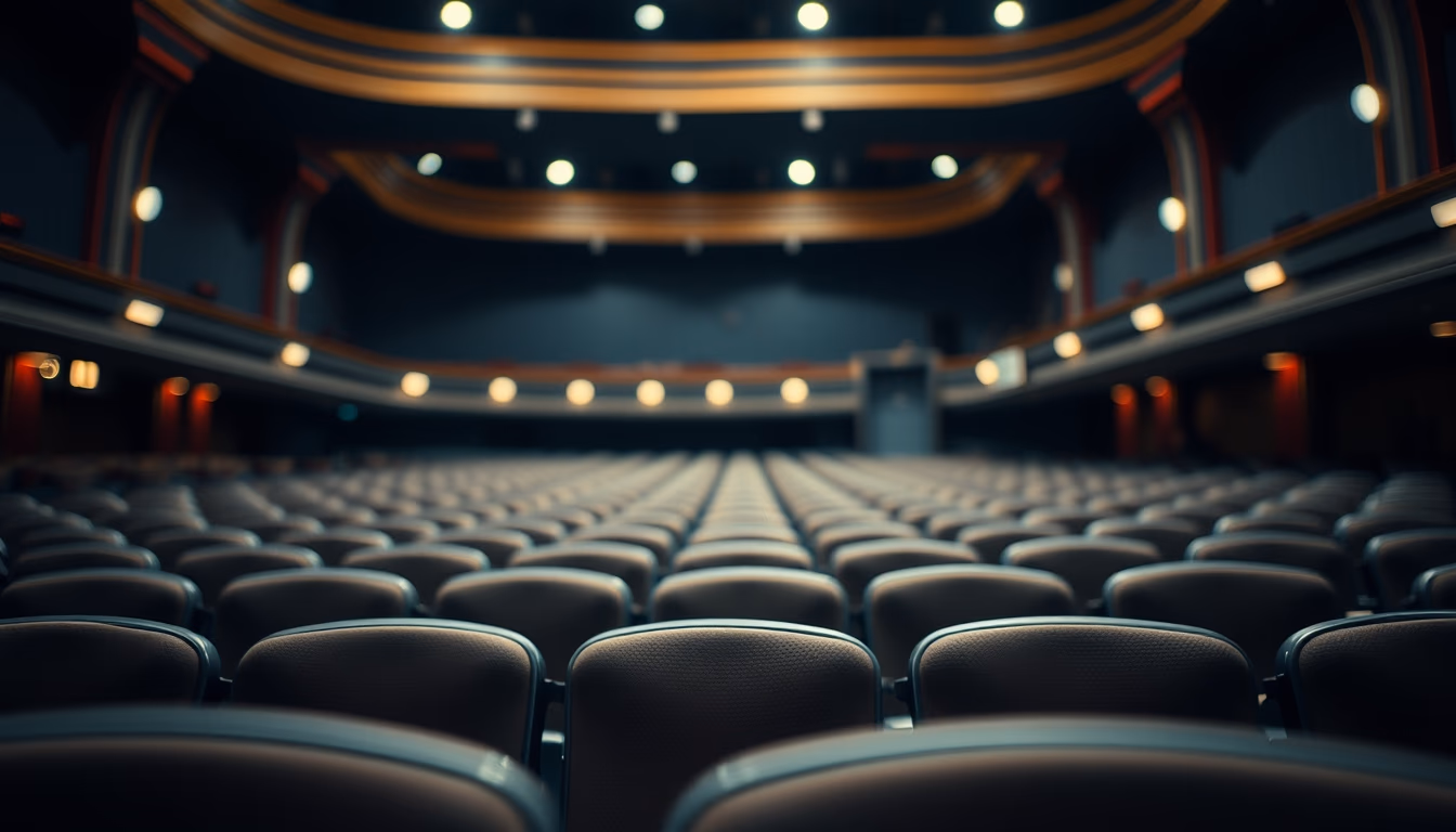 broadway theater empty seats in editorial style