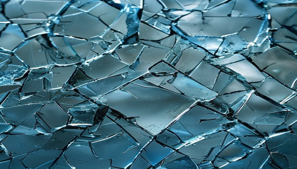 broken glass pattern in editorial style