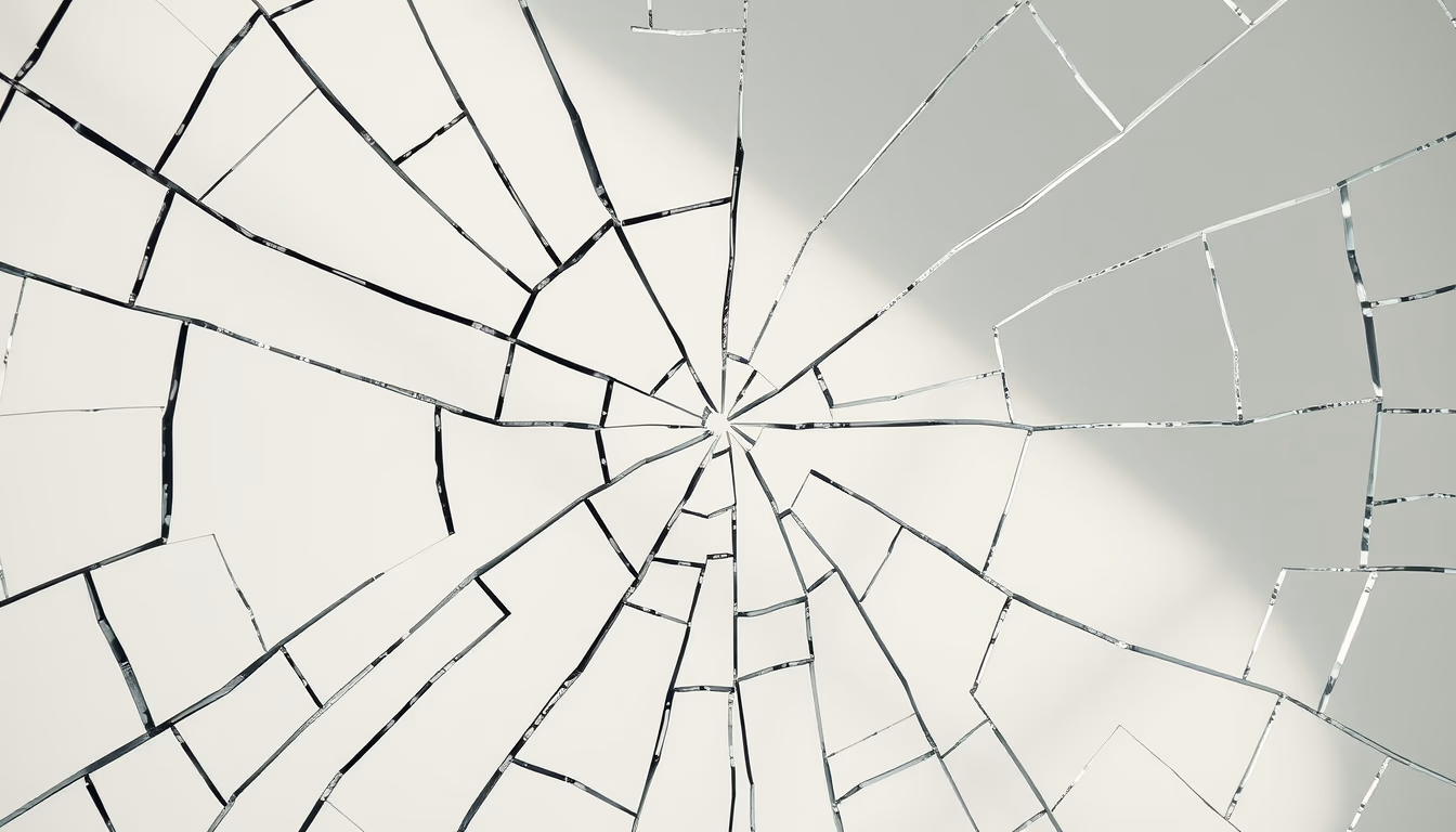 broken glass pattern in editorial style
