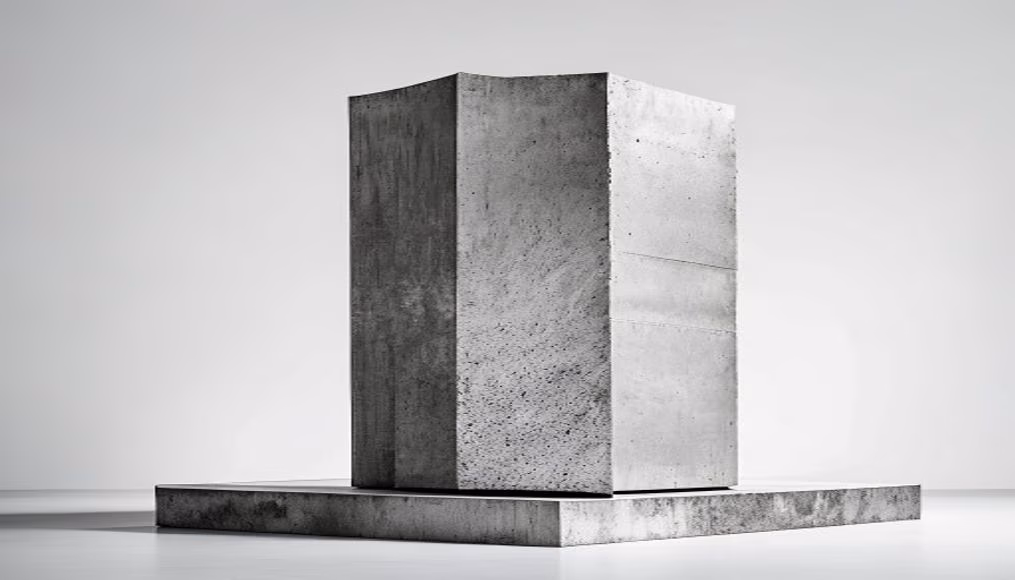 brutalist concrete monument in editorial style