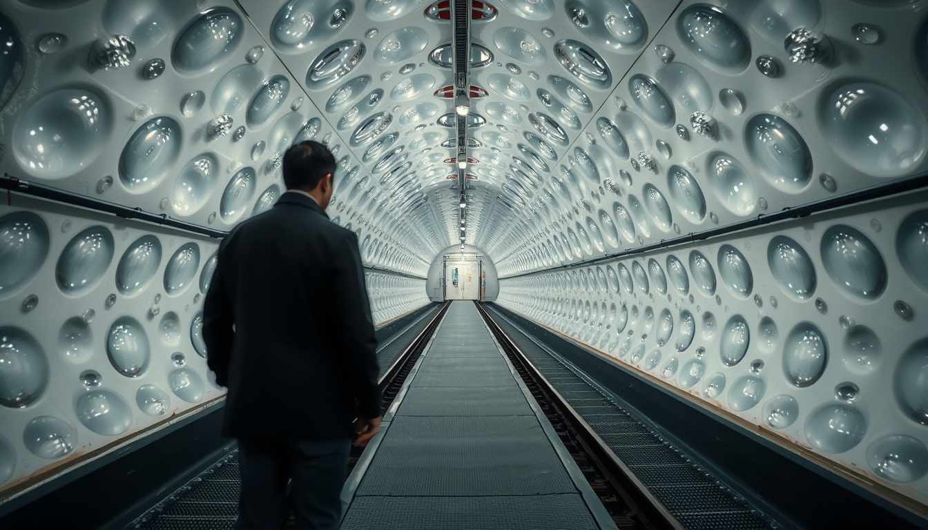 bubble chamber tracks in editorial style