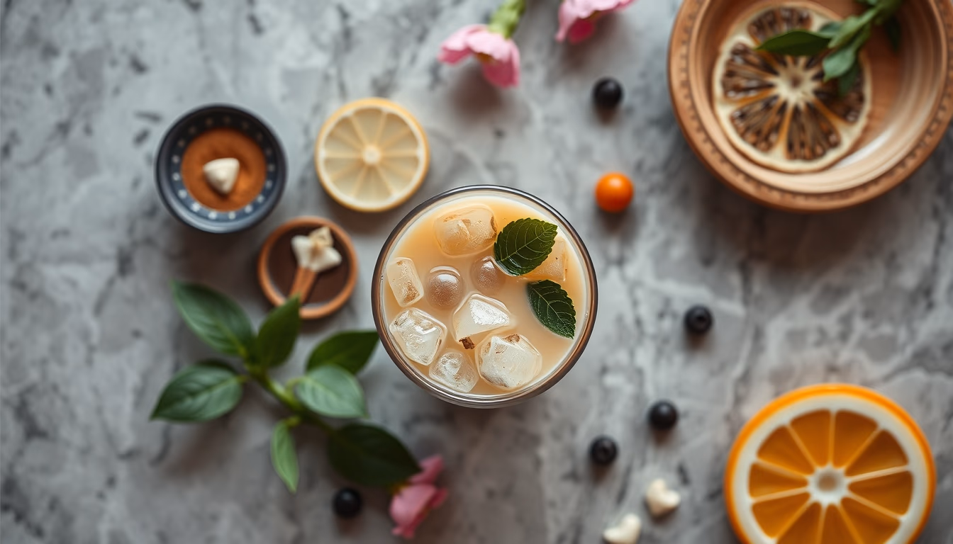 bubble tea taiwan in editorial style