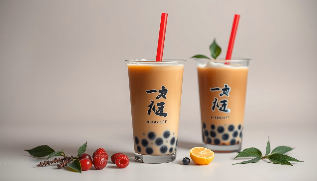 bubble tea taiwan in editorial style