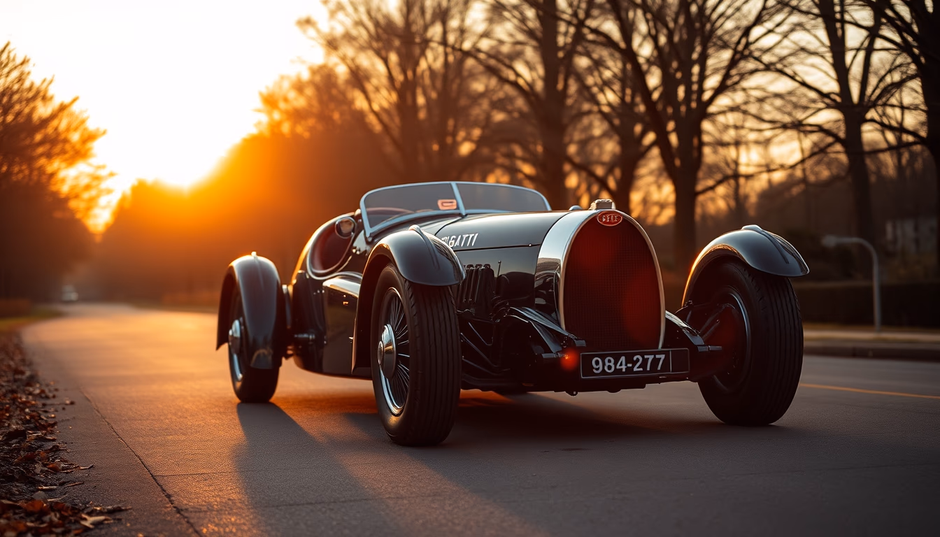 bugatti type 35 in editorial style