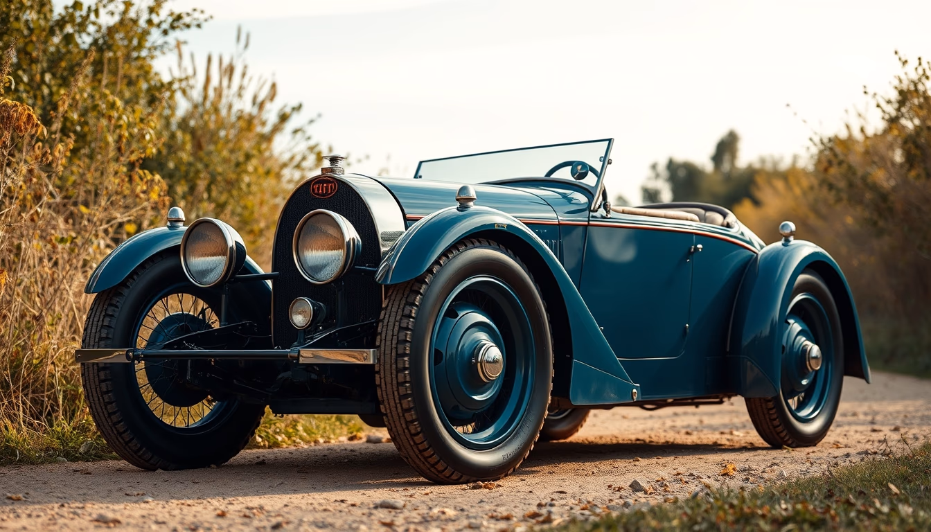 bugatti type 35 in editorial style