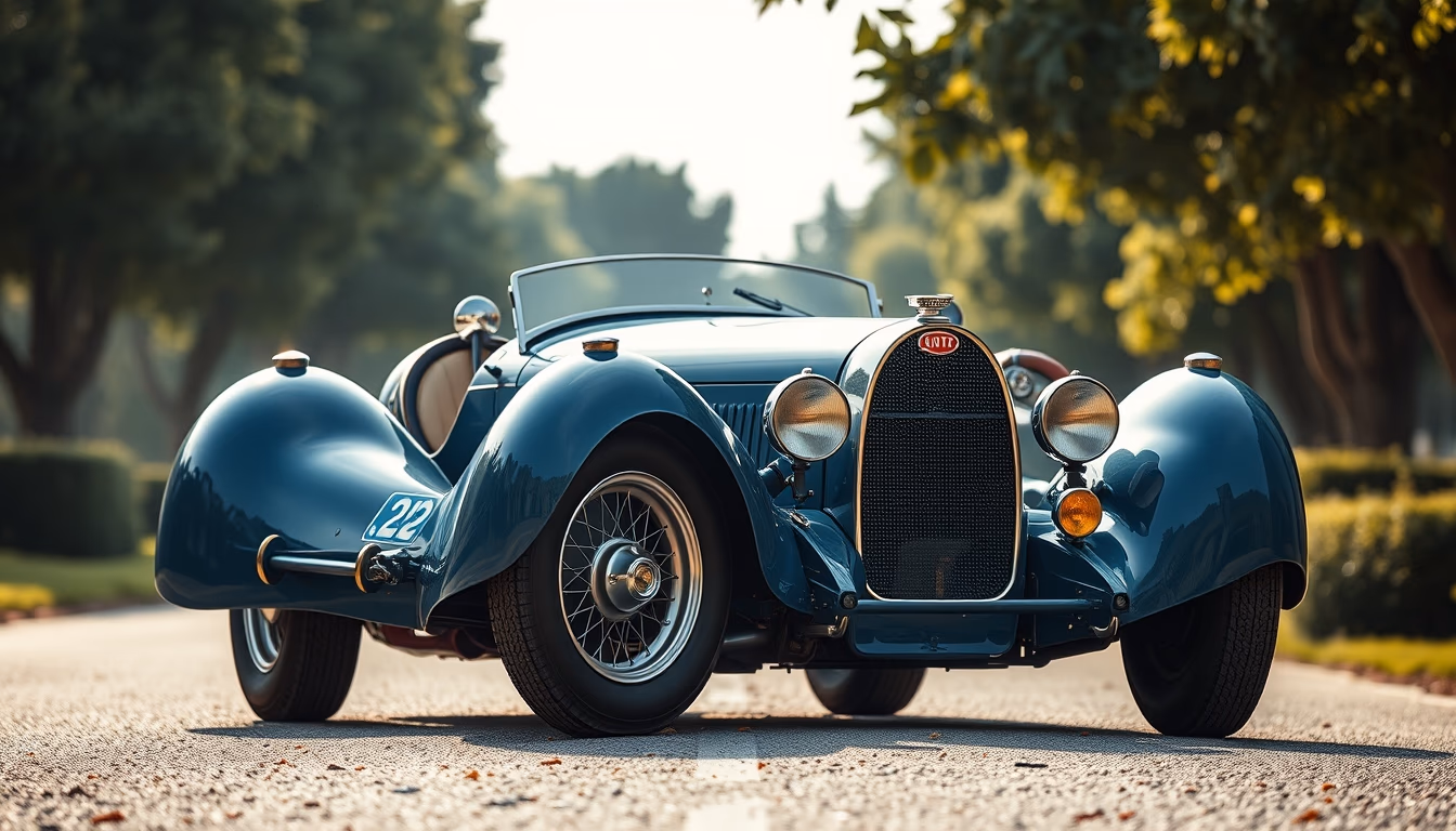 bugatti type 35 in editorial style