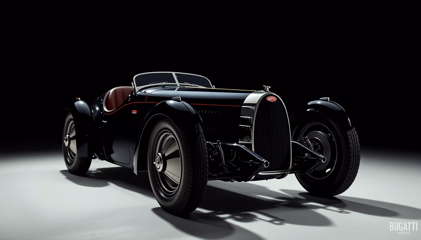 bugatti type 35 in editorial style