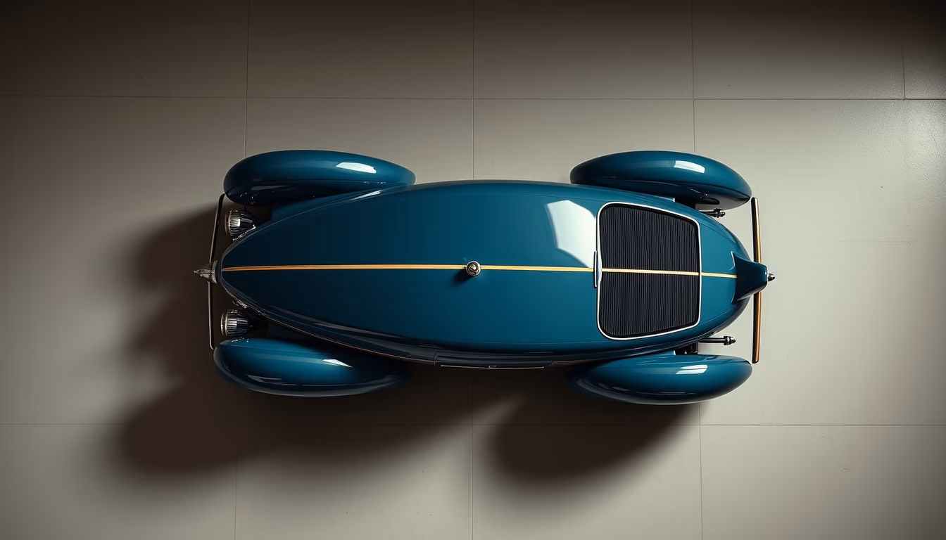 bugatti type 35 in editorial style