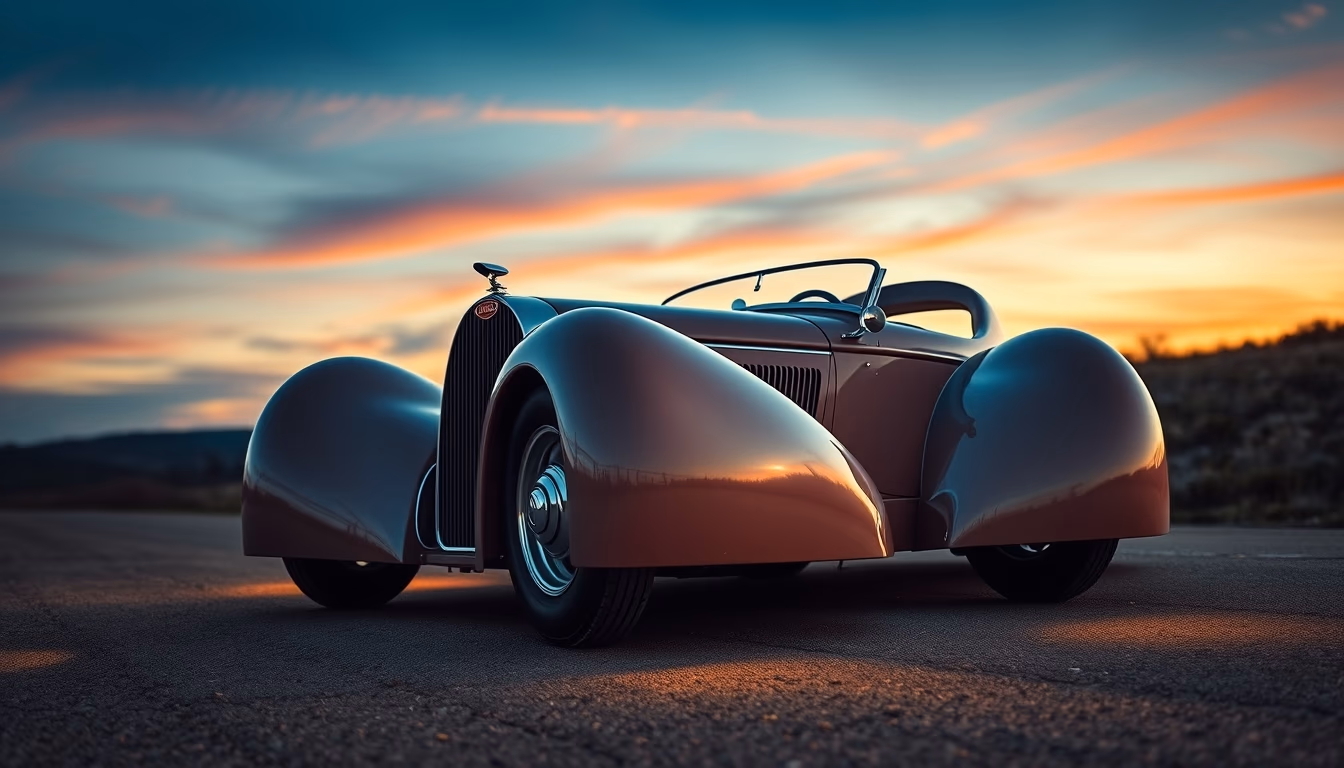 bugatti type 35 in editorial style
