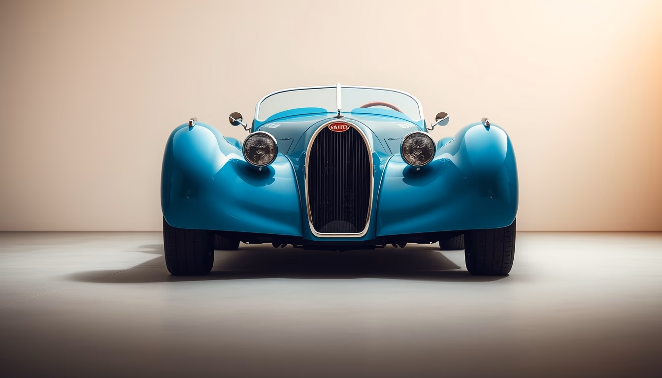 bugatti type 35 in editorial style