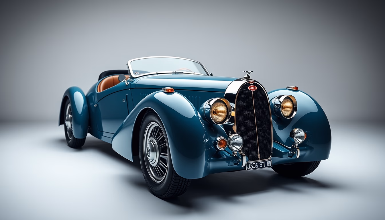 bugatti type 35 in editorial style