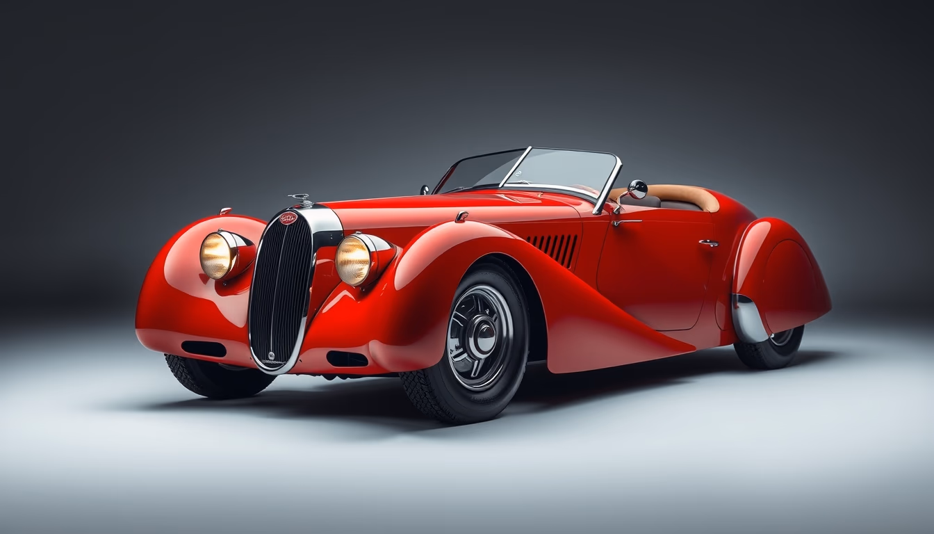 bugatti type 35 in editorial style