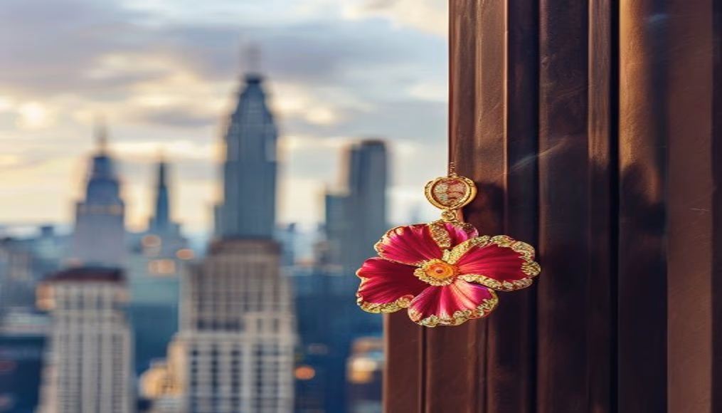 Bulgari fiorever earrings flower em fotografia editorial de luxo