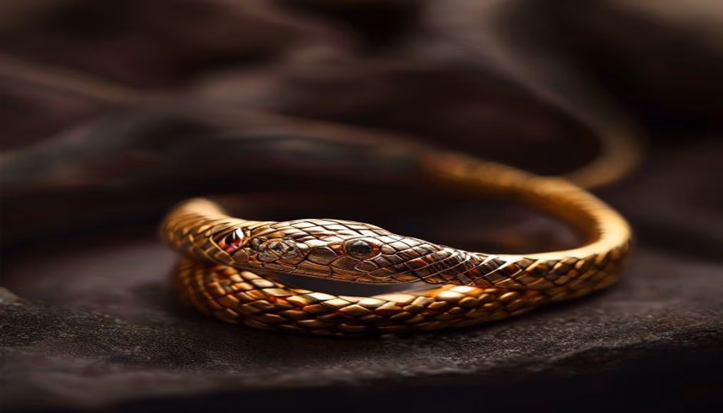 bulgari serpenti bracelet snake in luxury editorial photography