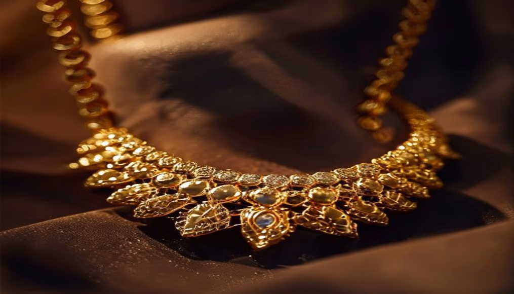 bulgari serpenti necklace gold in luxury editorial photography