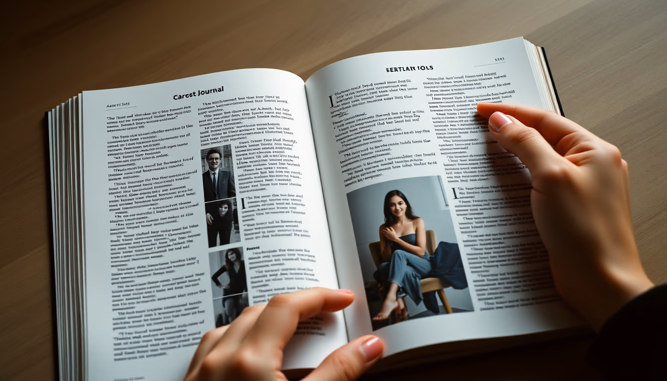 bullet journal opened in editorial style