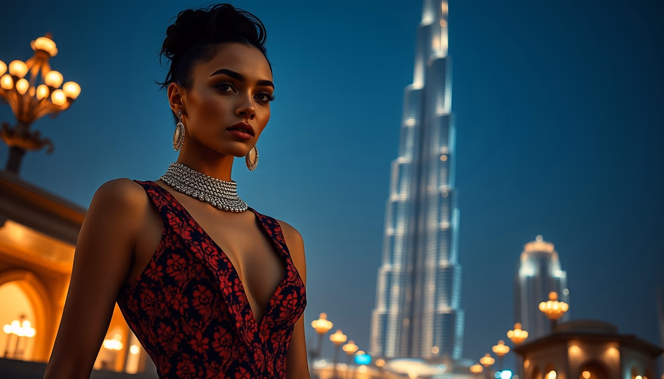 burj khalifa dubai in editorial style