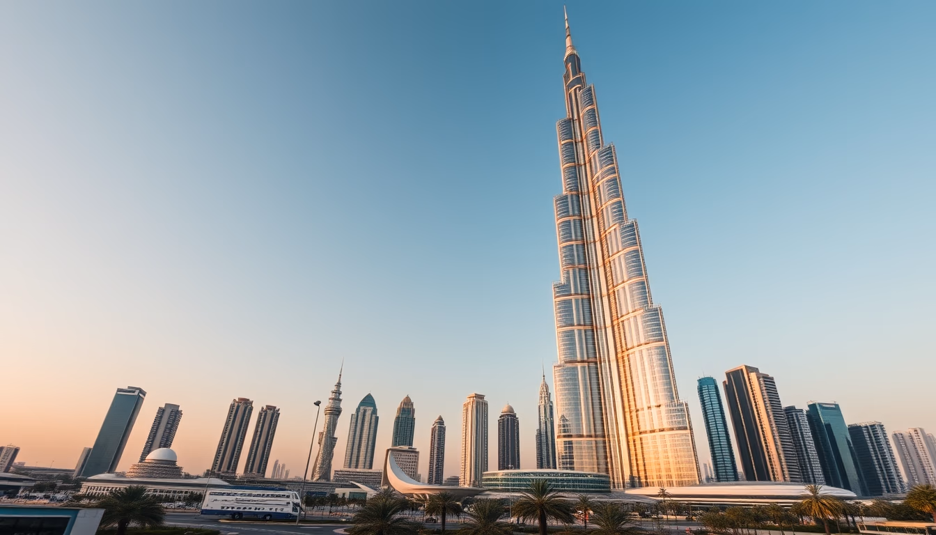 burj khalifa dubai in editorial style