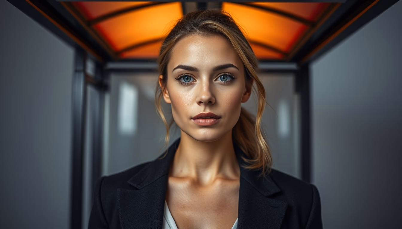 bus stop minimalist in editorial style