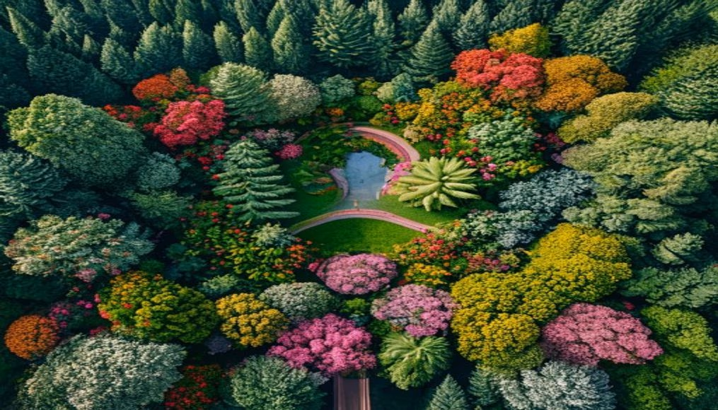 butchart gardens canada in editorial style