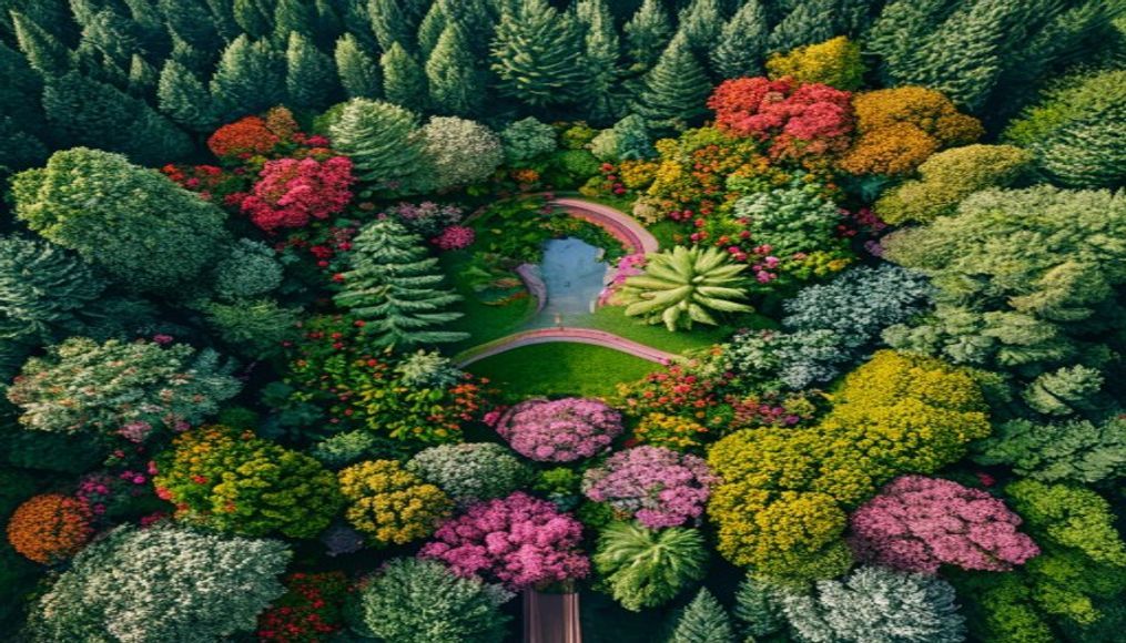 butchart gardens canada in editorial style