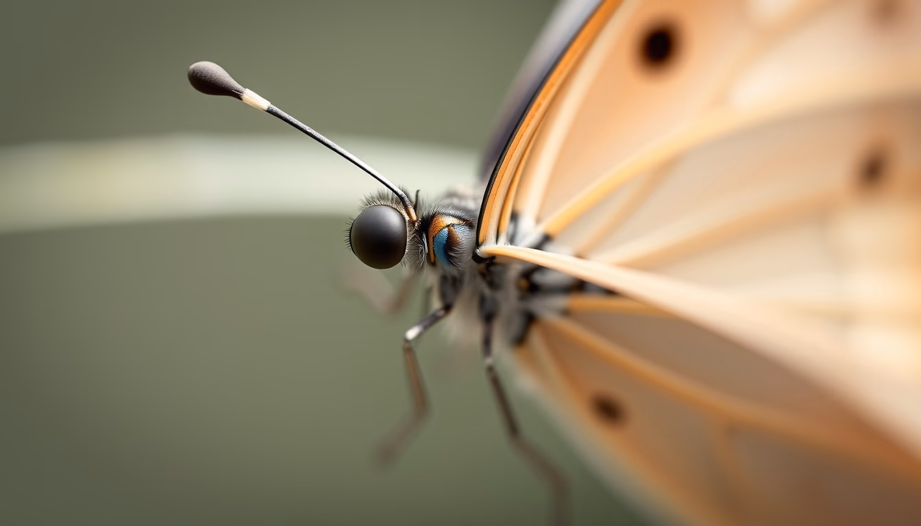 Asa de borboleta macro detail em estilo editorial