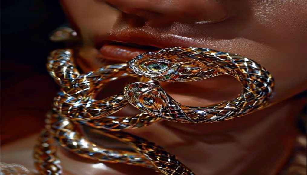Bvlgari serpenti hypnosis em fotografia editorial de luxo