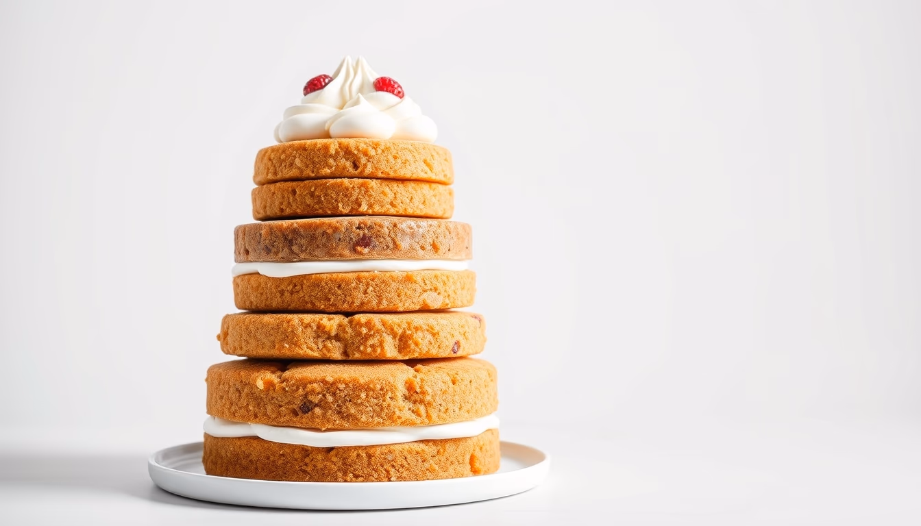 cake layered tier in editorial style