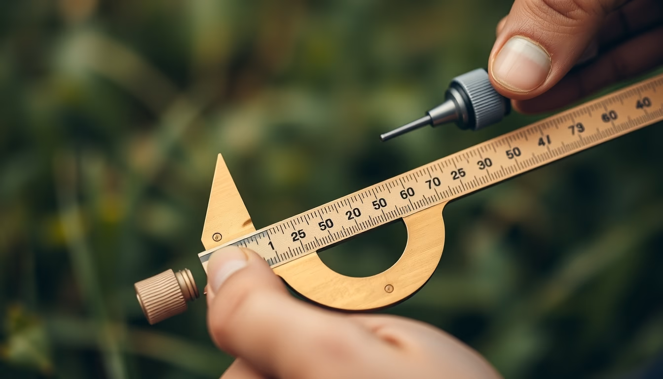 caliper vernier brass in editorial style