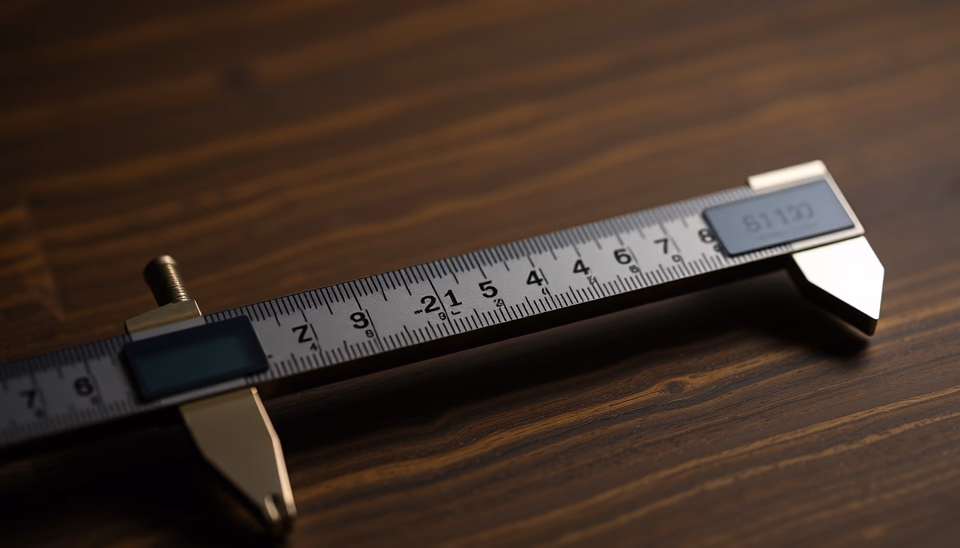 caliper vernier brass in editorial style