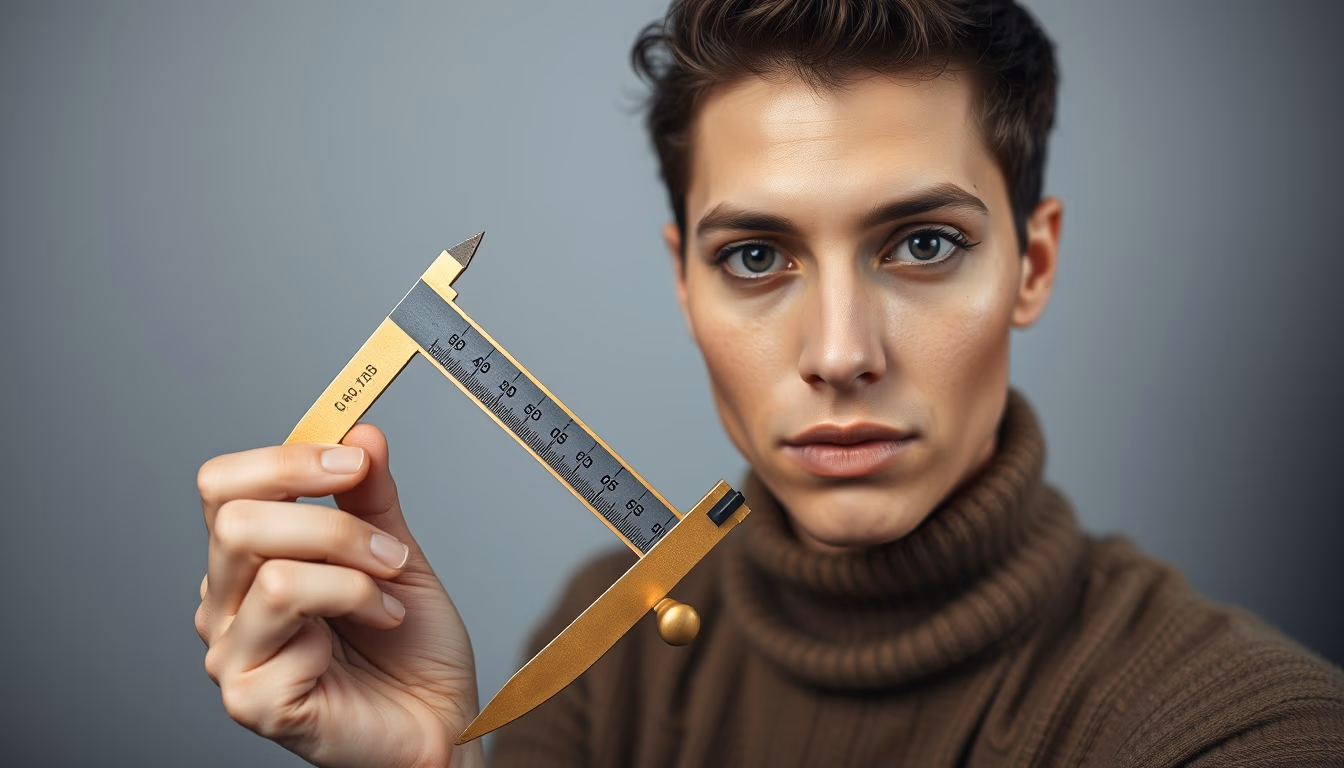 caliper vernier brass in editorial style