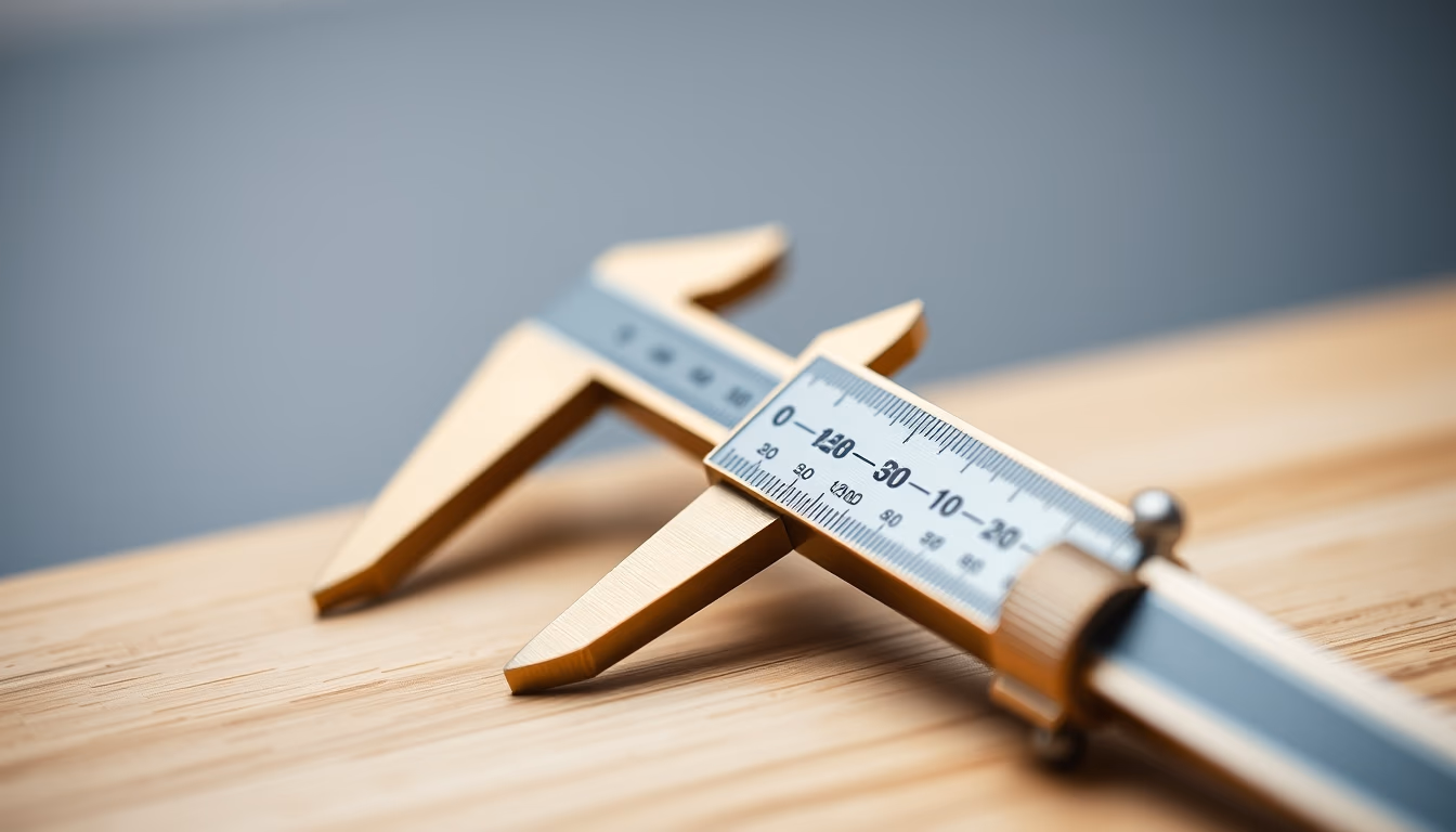 caliper vernier brass in editorial style