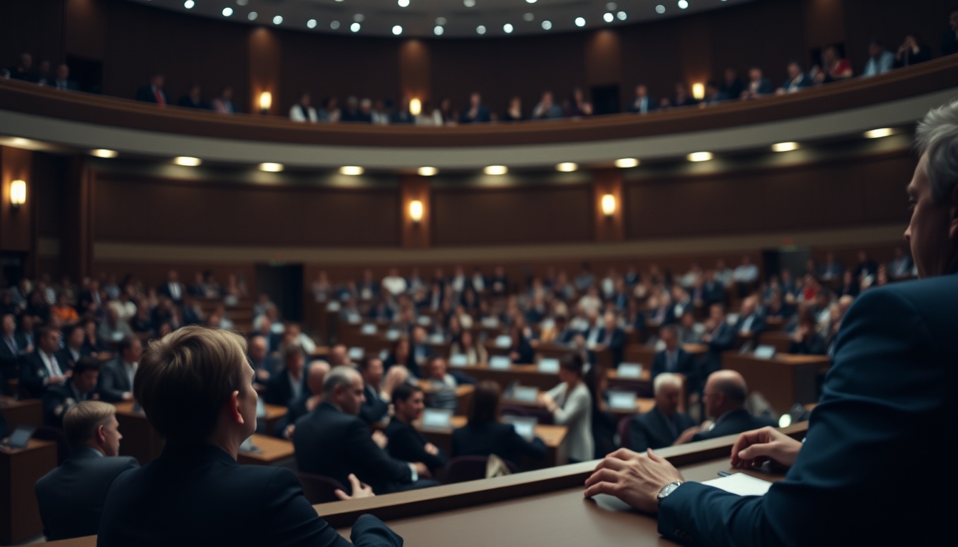 Chamber of Deputies plenary during a session vote in editorial style