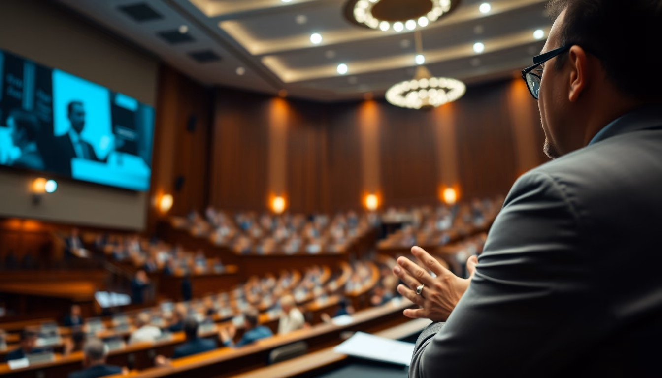 Chamber of Deputies plenary during a session vote in editorial style