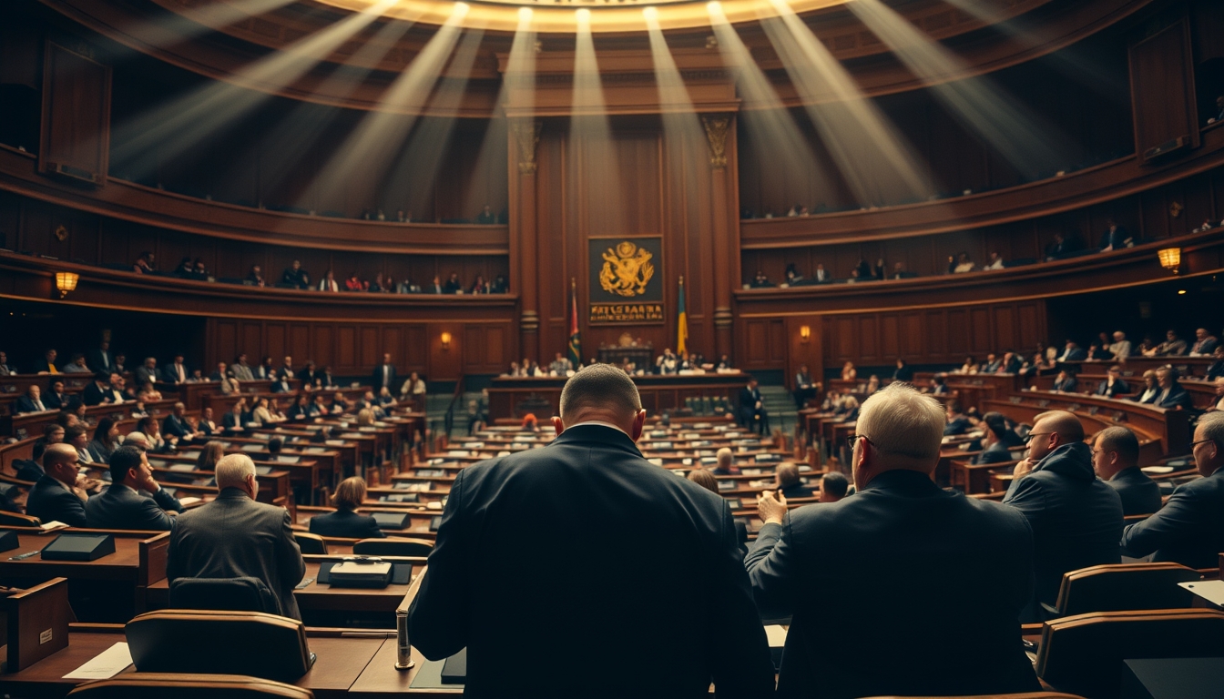 Chamber of Deputies plenary during a session vote in editorial style