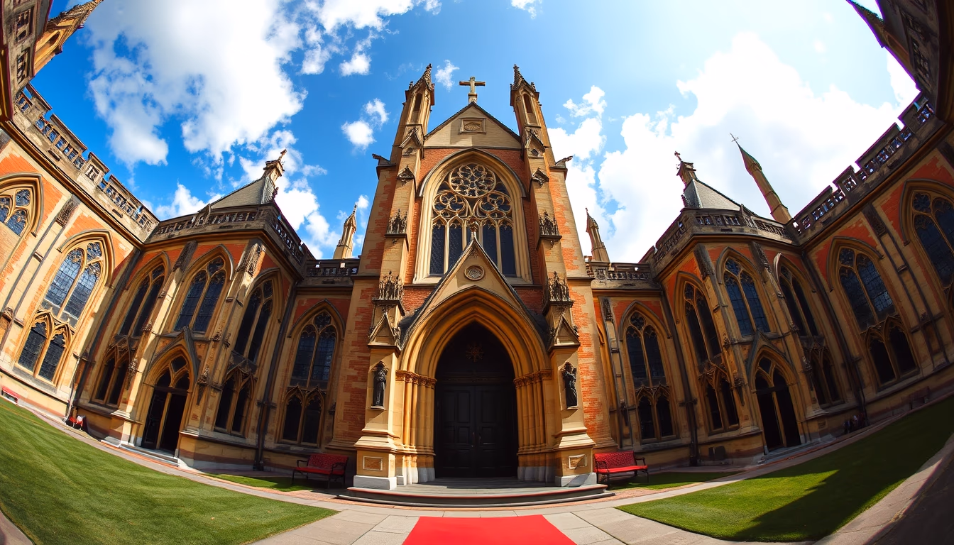 cambridge kings chapel in editorial style