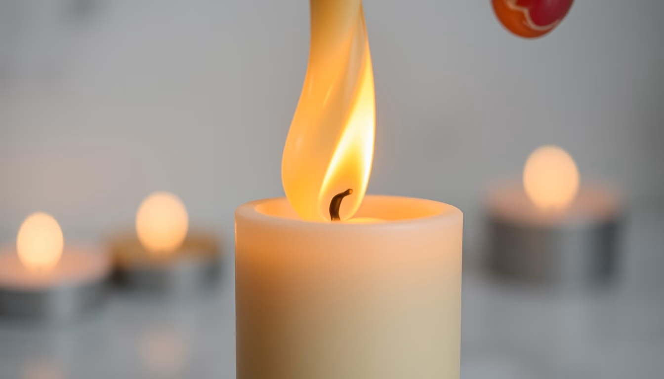 candle pouring hot wax in editorial style