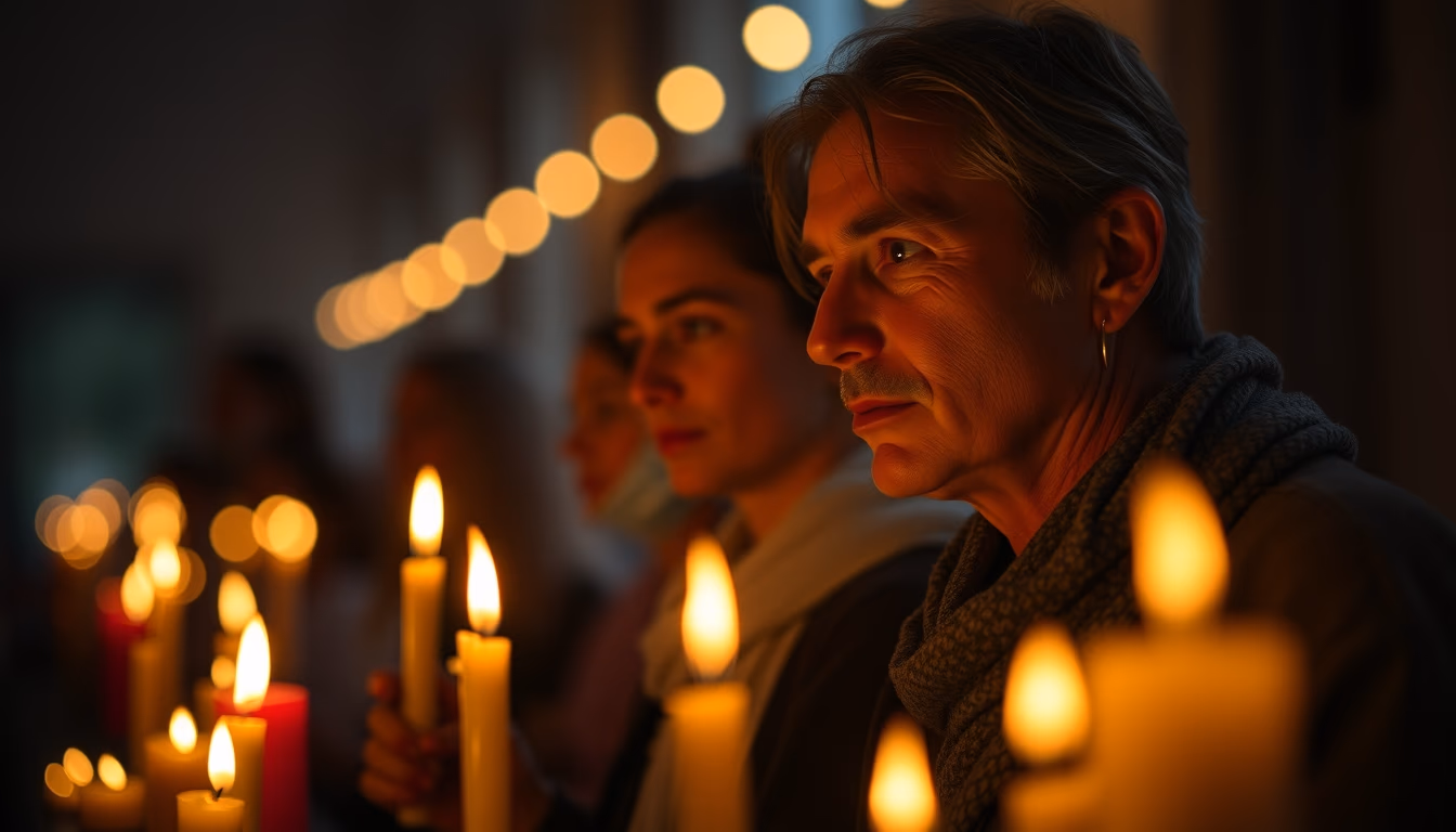 candles soft glow night in editorial style