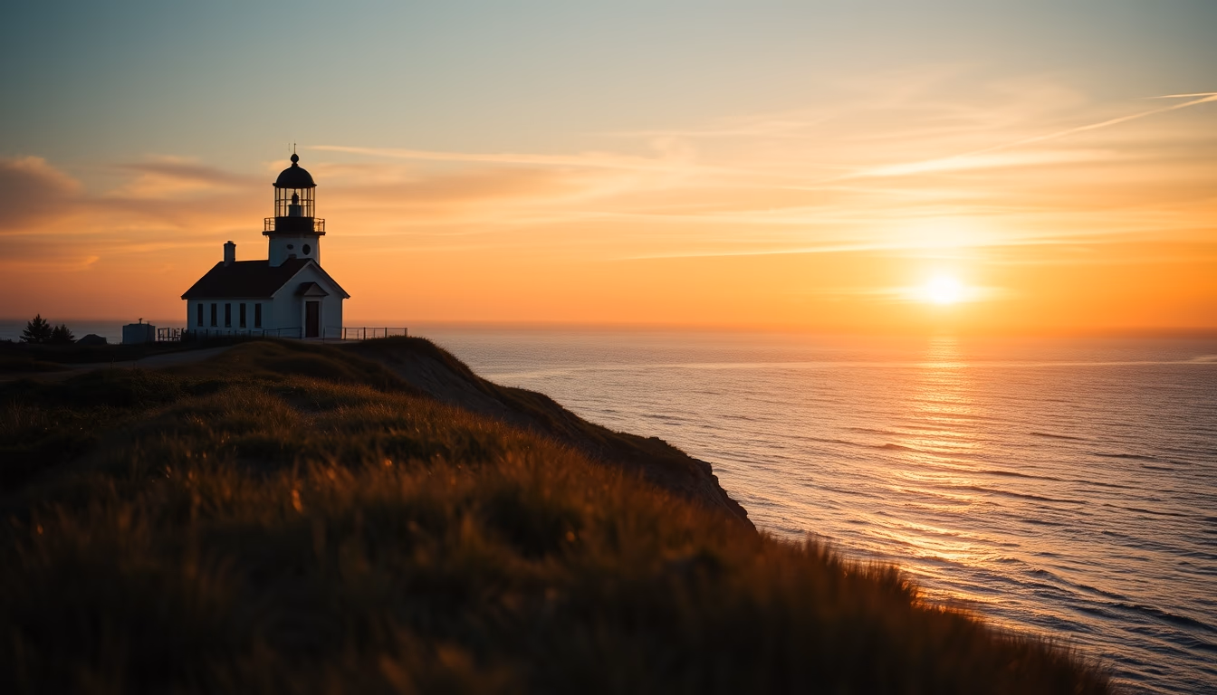 cape hatteras lighthouse stripe in editorial style
