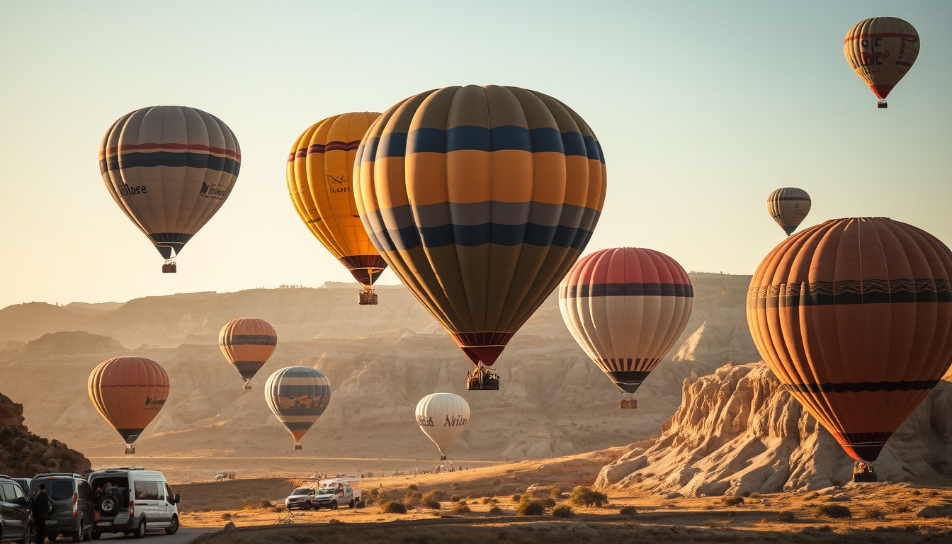 cappadocia balloons in editorial style