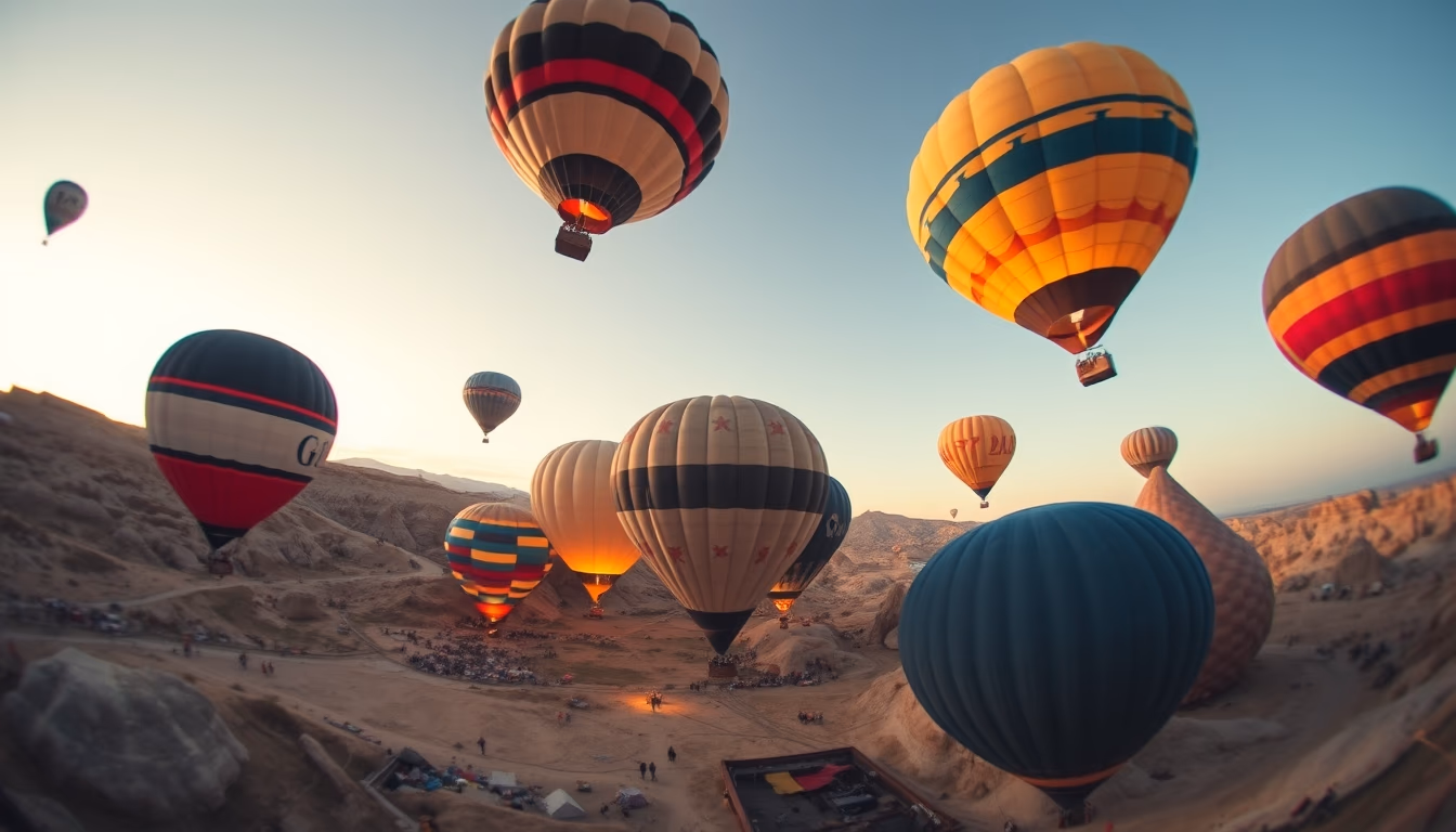 cappadocia balloons in editorial style