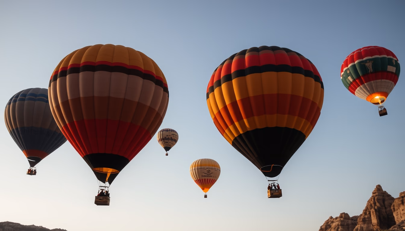 cappadocia balloons in editorial style