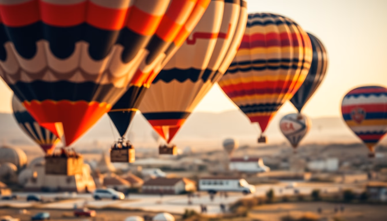 cappadocia balloons in editorial style