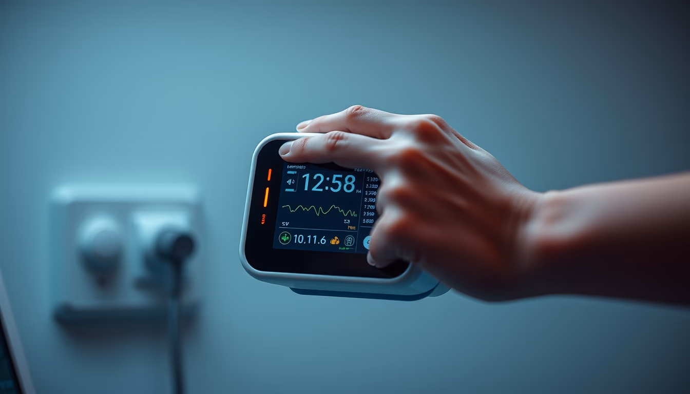 cardiology heart monitor in editorial style