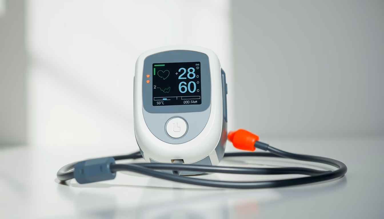 cardiology heart monitor in editorial style