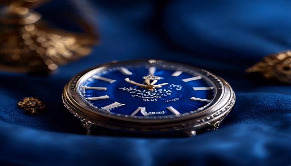 Cartier ballon bleu blue dial em fotografia editorial de luxo