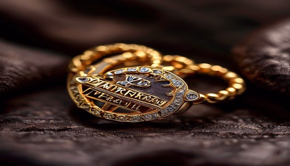 cartier cufflinks trinity gold in luxury editorial photography