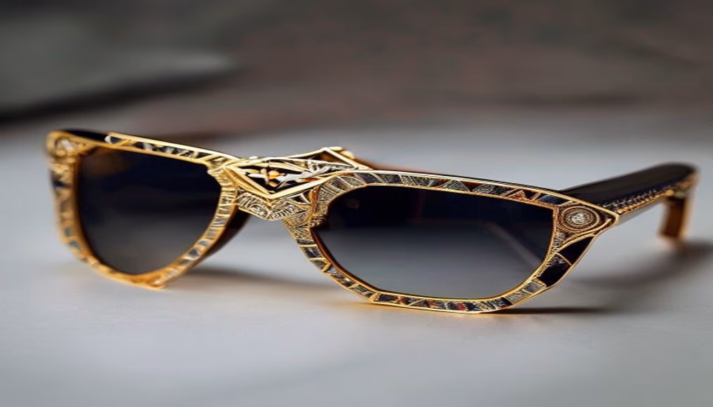 cartier panthere c decor sunglasses in luxury editorial photography